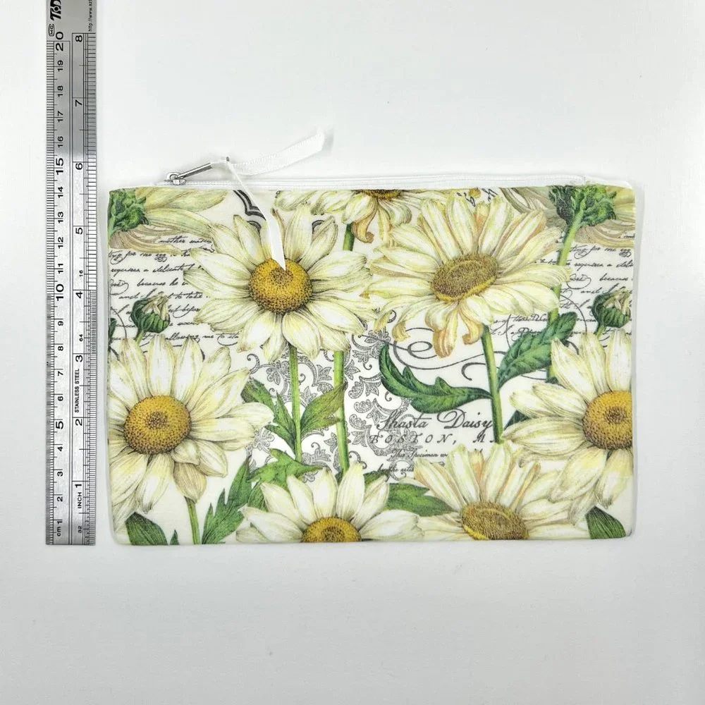 New / Handcrafted - Hand Decorated Cosmetic / Travel Zipper Pouch Bag